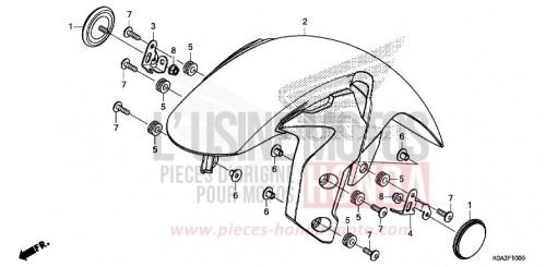 AILE AVANT CBF300NAJ de 2018